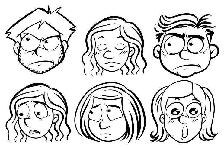 Seis personas con diferentes expresiones. 370079 Vector en Vecteezy Seis personas con diferentes expresiones. 370079 Vector en Vecteezy