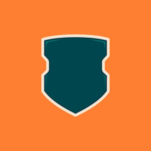 Futuristic cops blank shield badge template vector