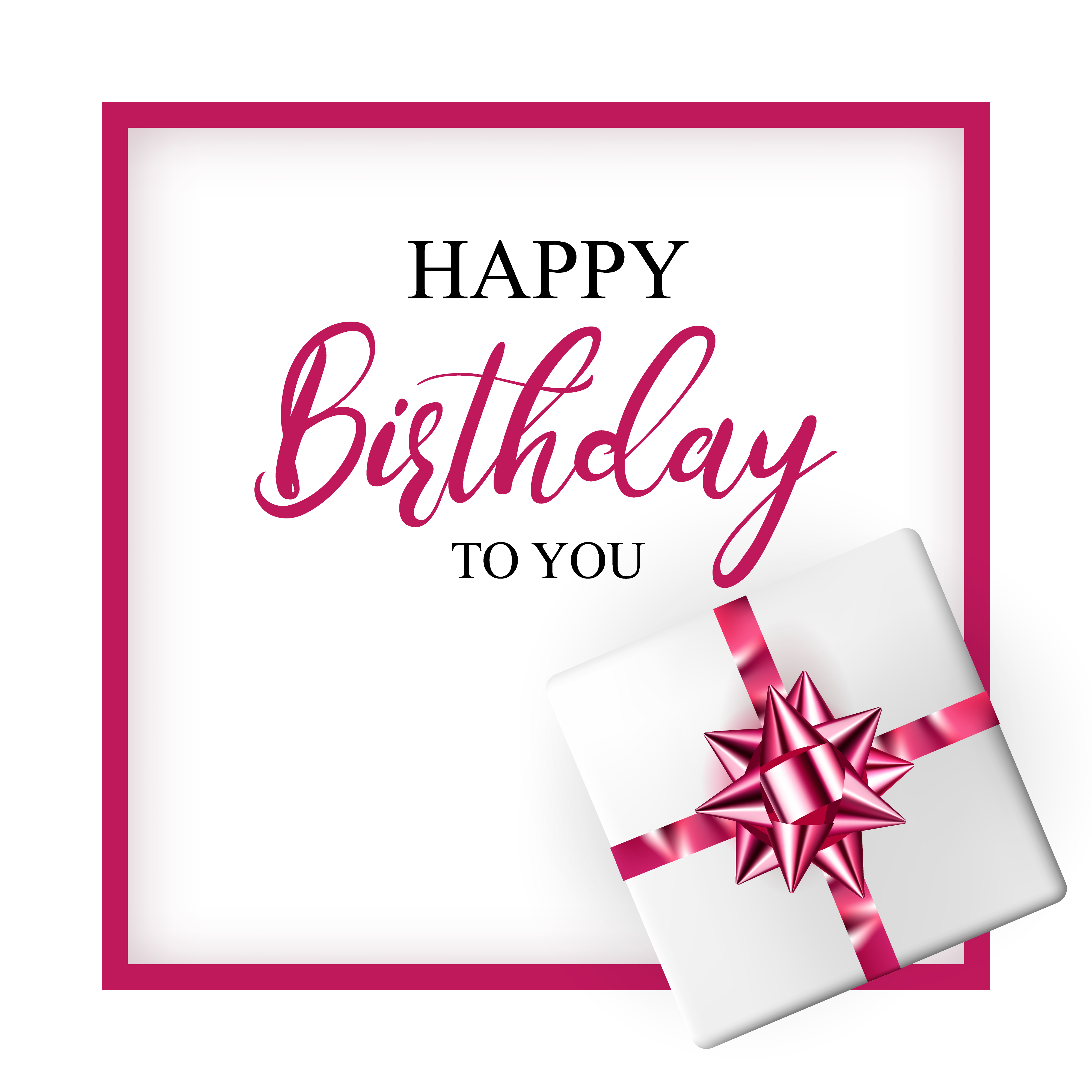 Download Birthday greeting card with realistic gift box and ...