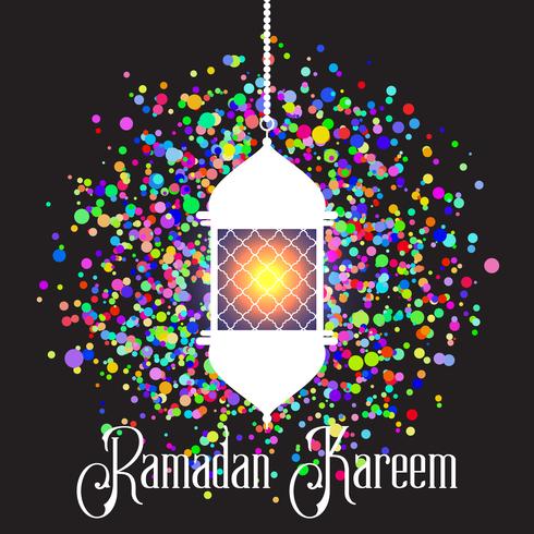 Colourful Ramadan Kareem background vector