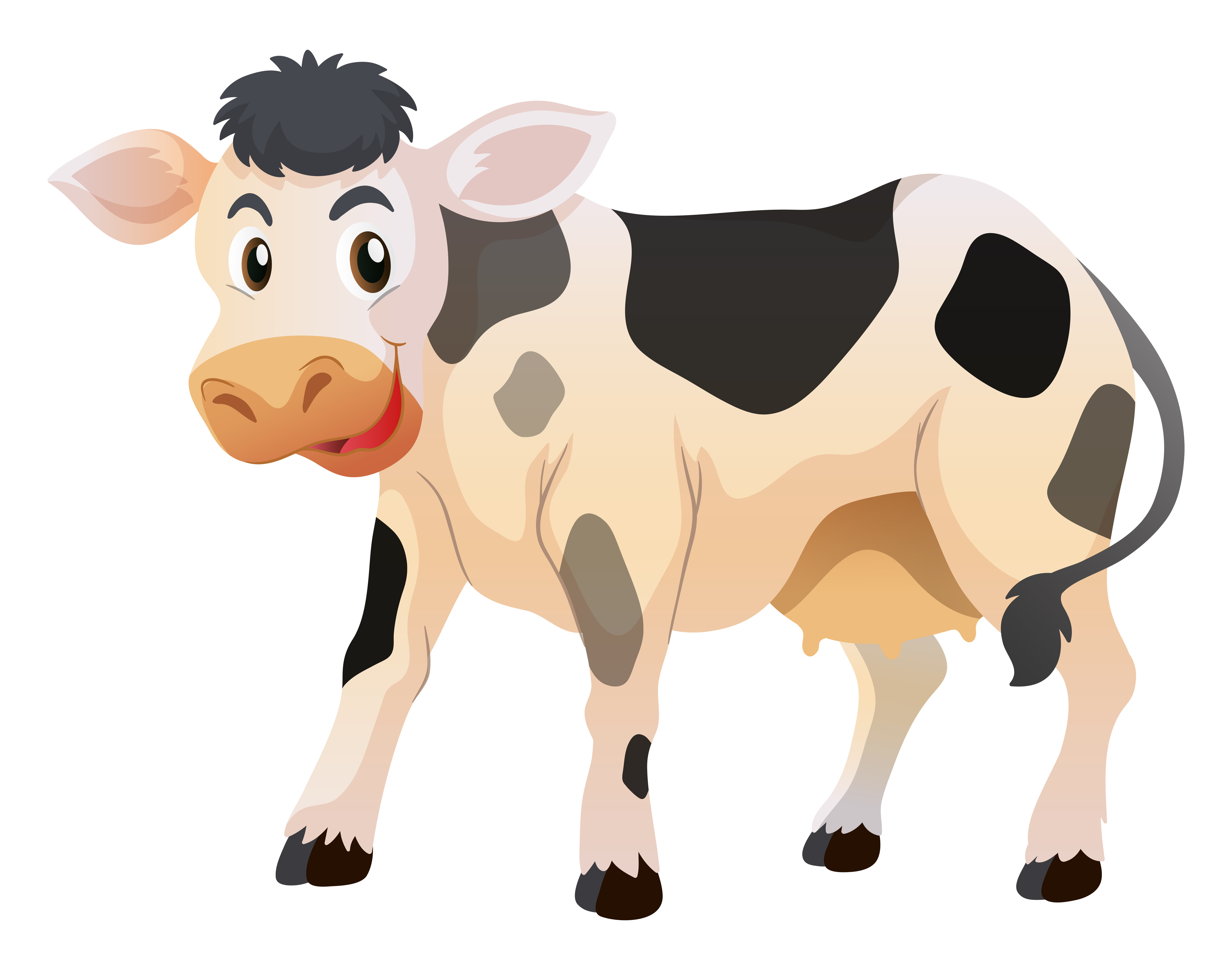 Cute little cow standing 370304 Vector Art at Vecteezy