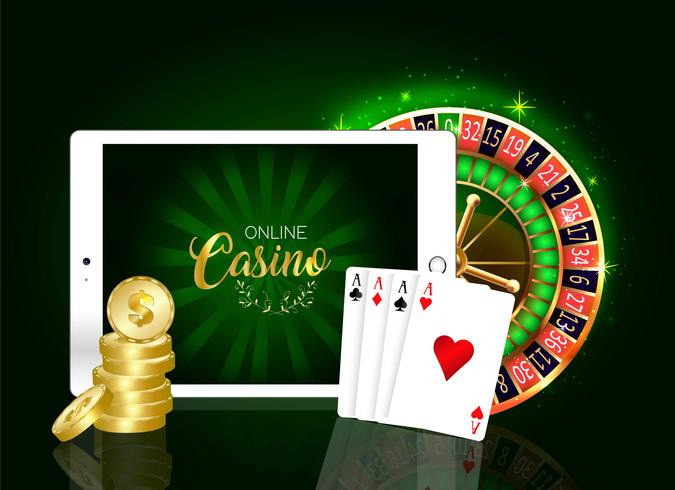 Online casino design banner.  vector