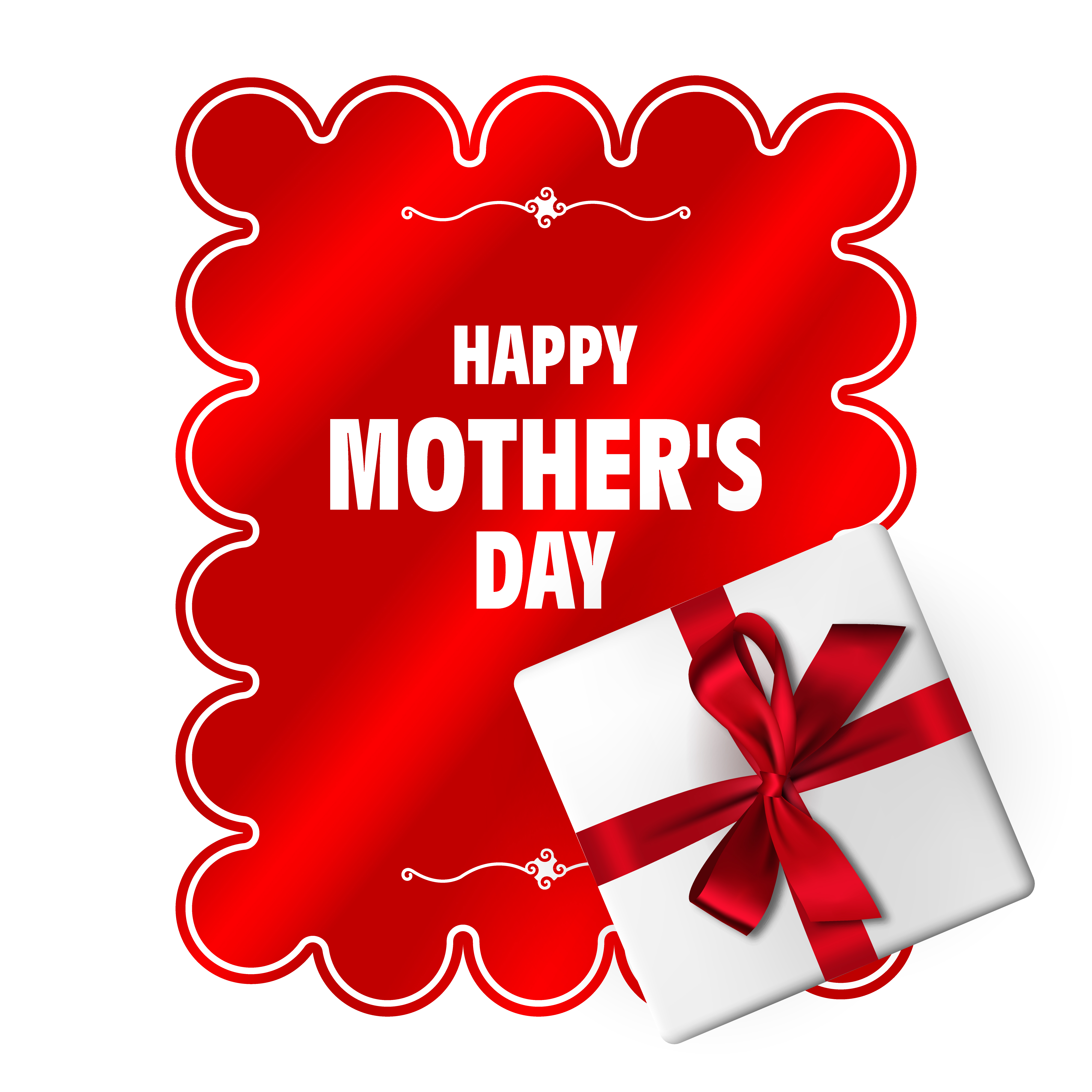 Download Happy Mothers Day. Vector Mother's Day template with gift ...