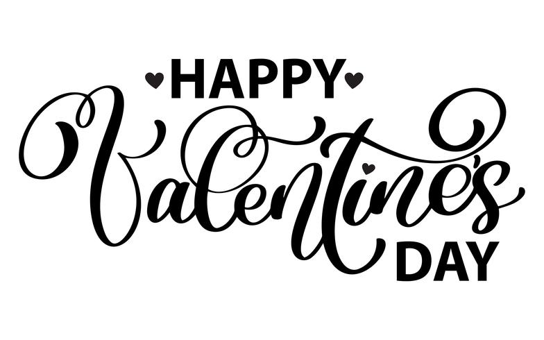 Happy Valentines Day typography poster vector