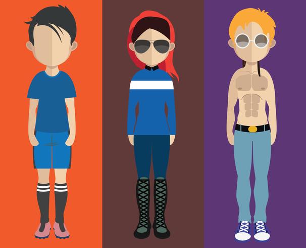 Avatar de personas con variaciones de cuerpo y torso. vector