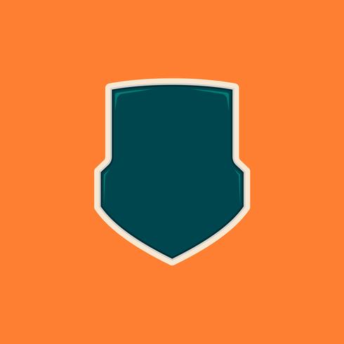 Modern futuristic shape blank template shield badge vector