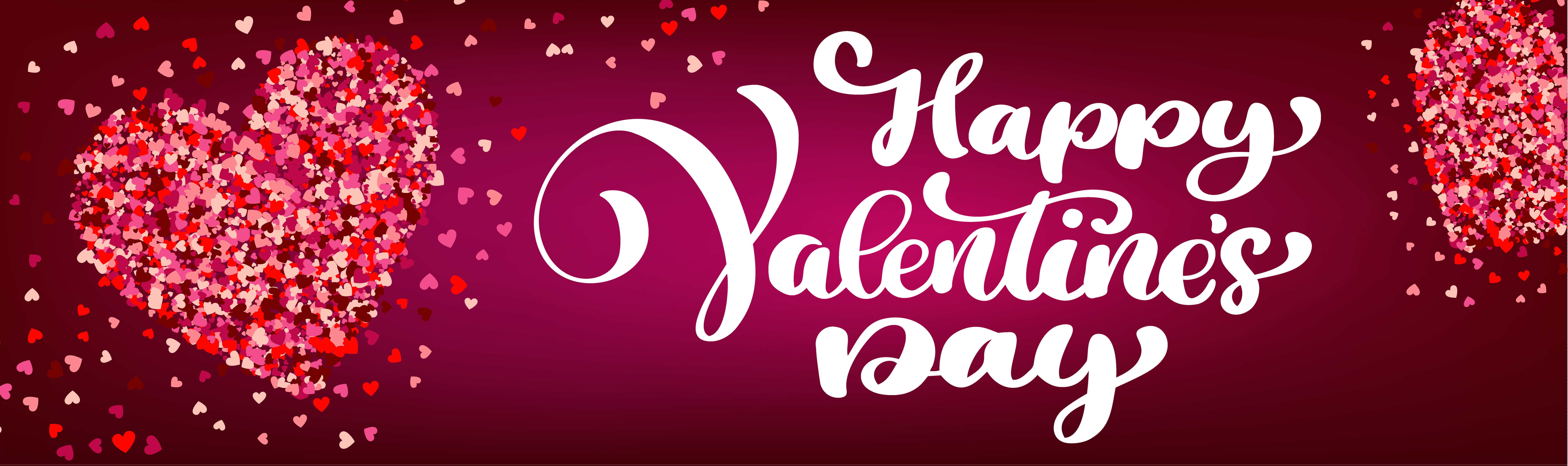 Text Lettering Happy Valentines Day Banners 370815 Vector Art At Vecteezy