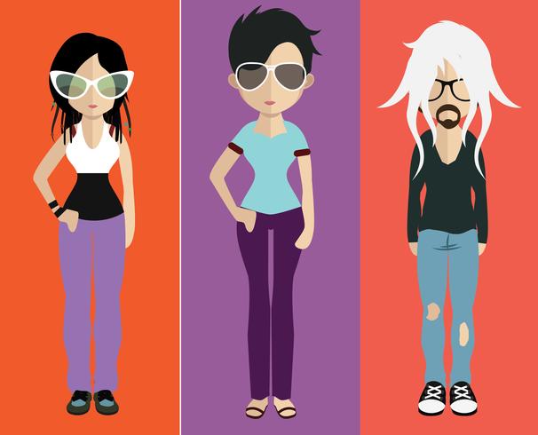 Avatar de personas con variaciones de cuerpo y torso. vector