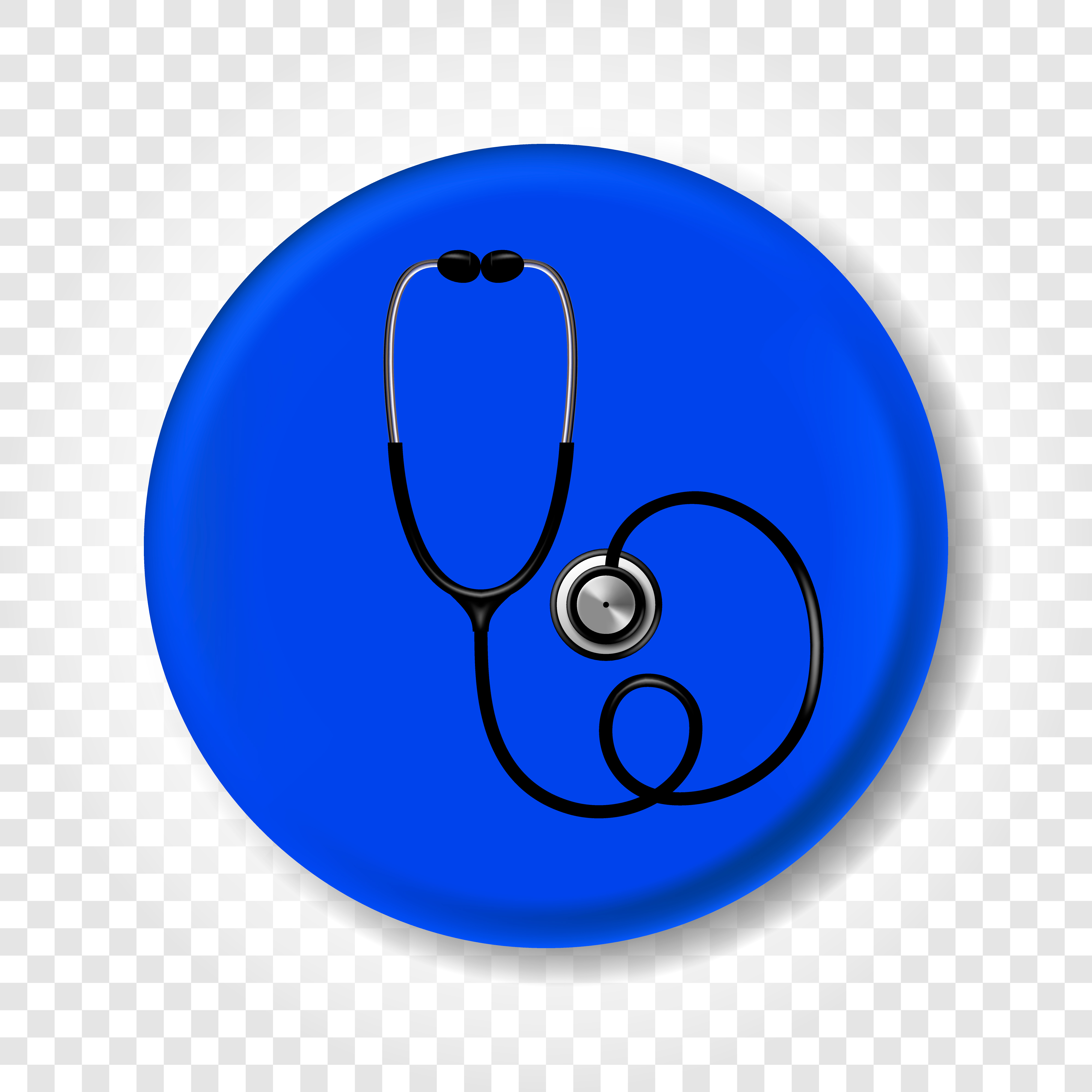 Download A realistic medical stethoscope. Round Vector illustration ...