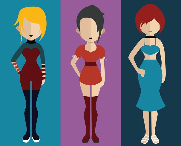 Avatar de personas con variaciones de cuerpo y torso. vector