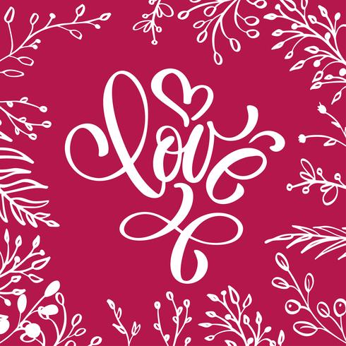 With love lettering heart shaped vector