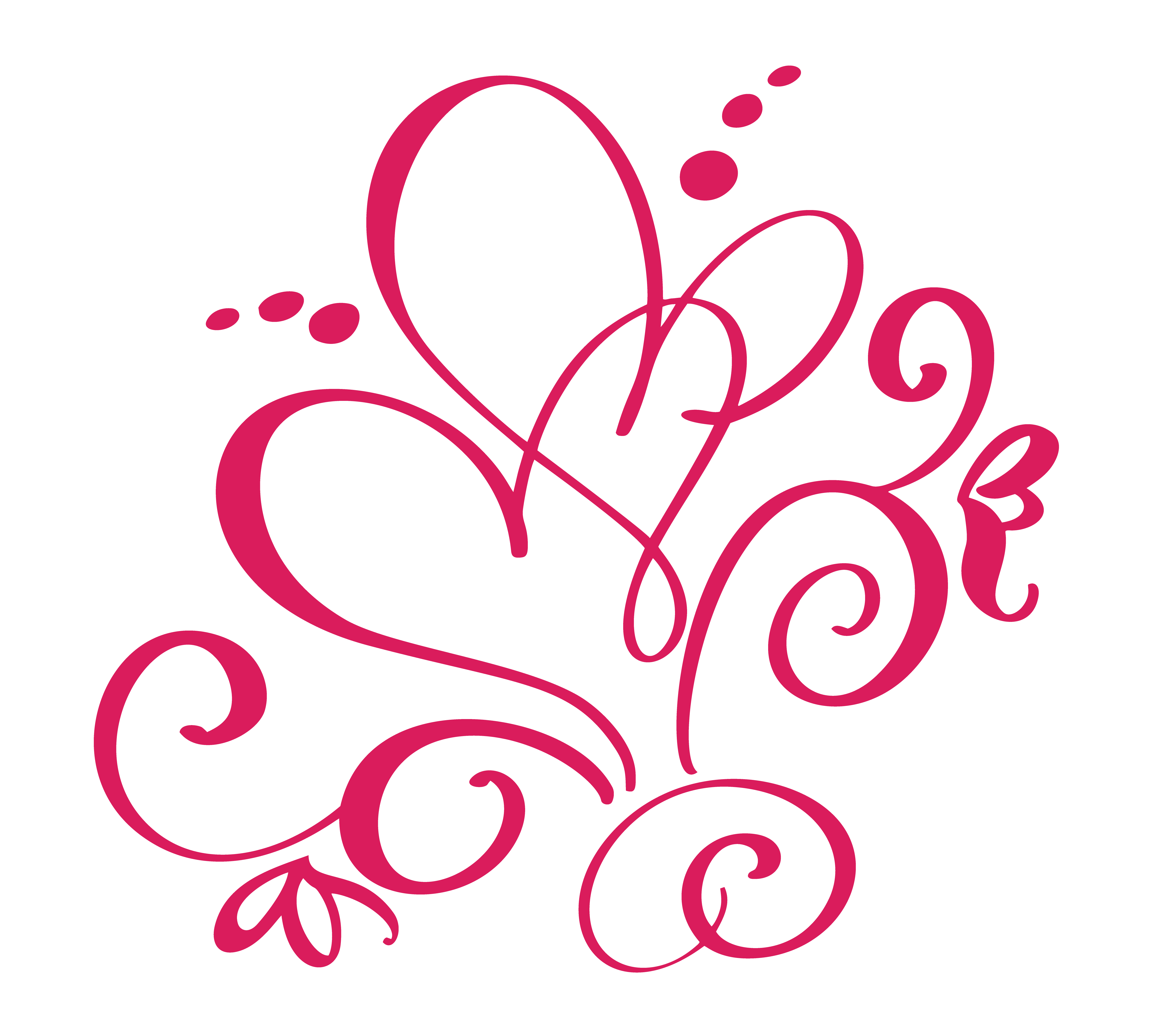Download Vector Valentines day of flourish calligraphy vintage ...