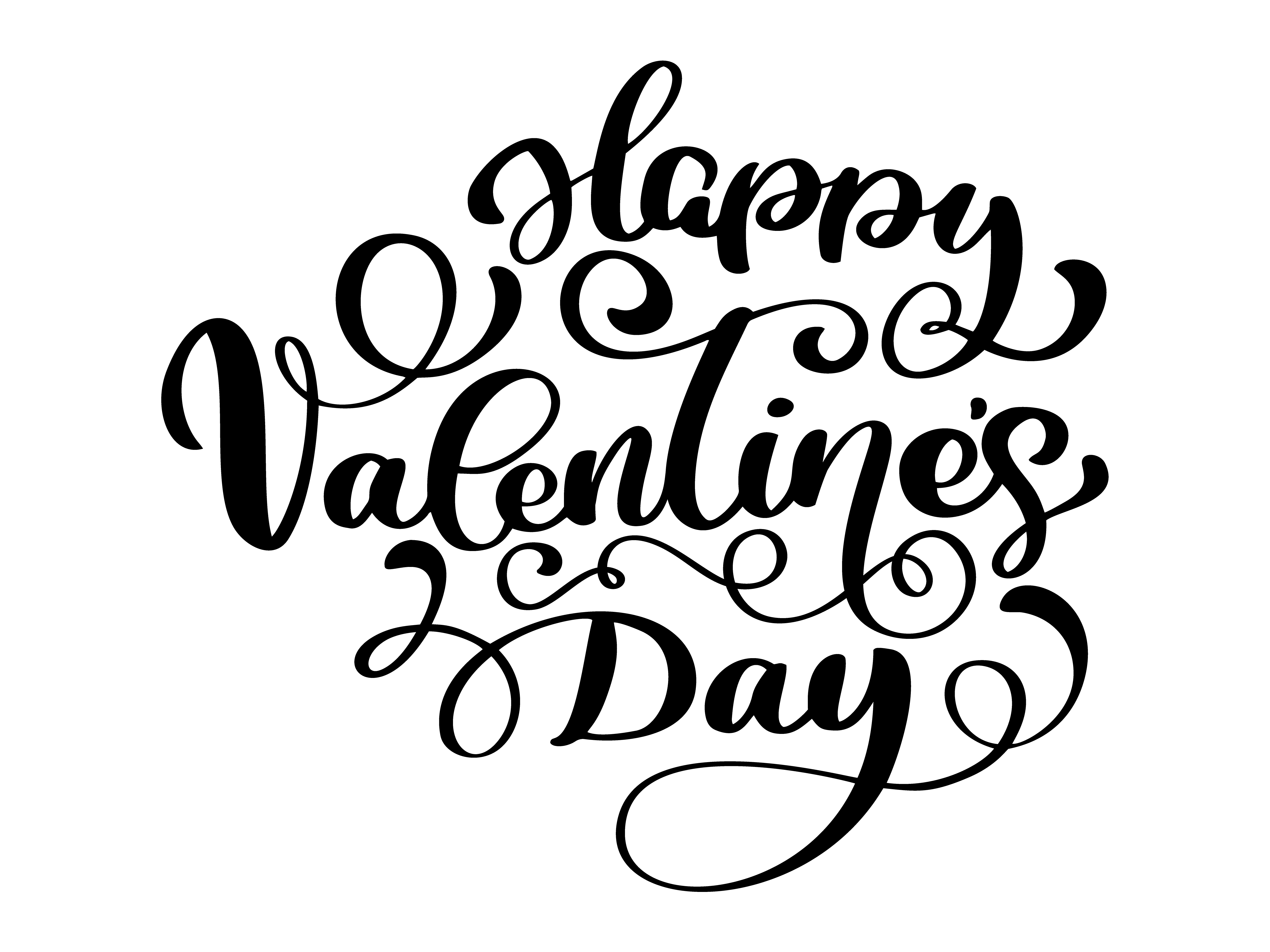 Download Happy Valentines Day typography poster 371002 Vector Art ...