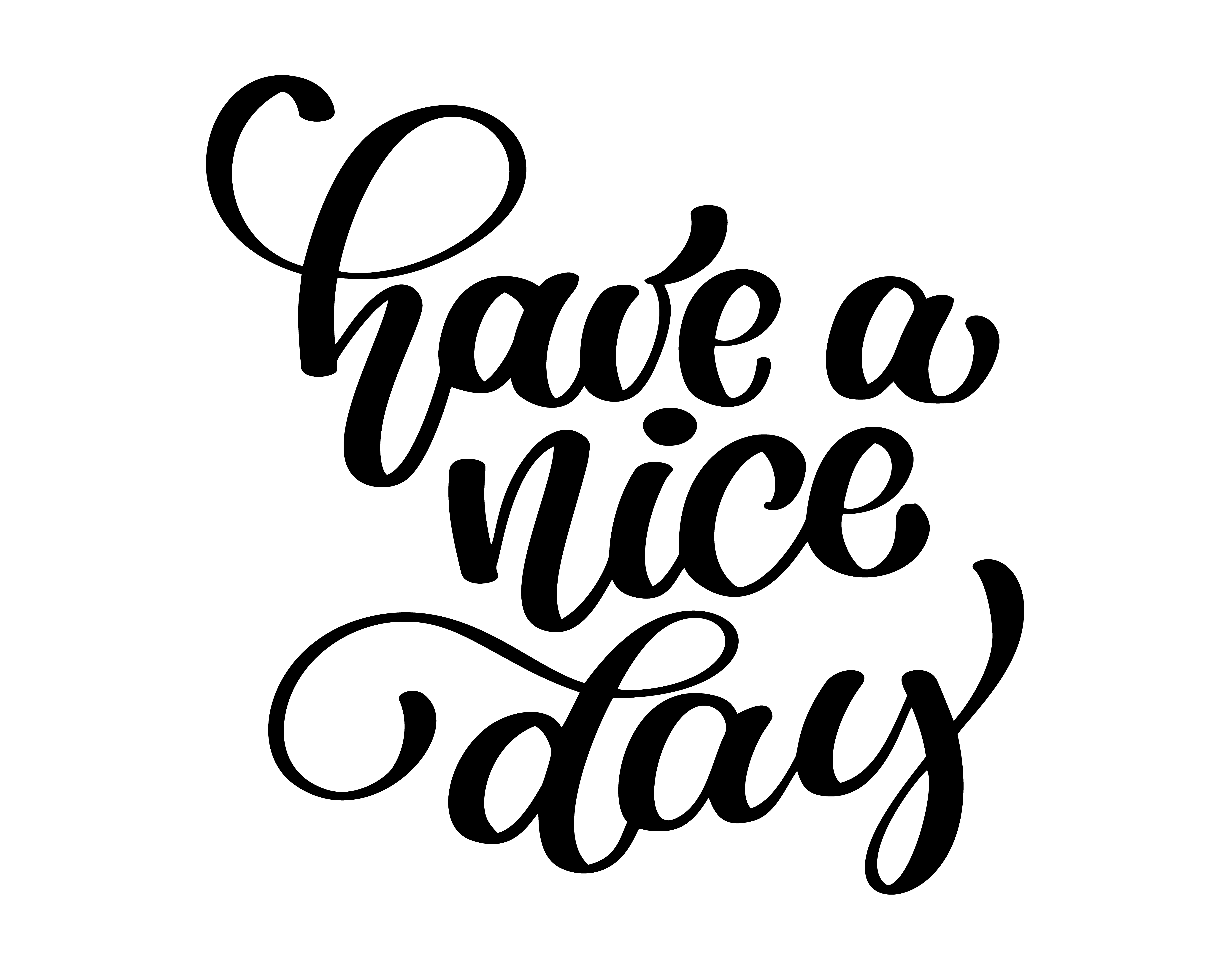 Today is a good day hand written lettering Vector Image