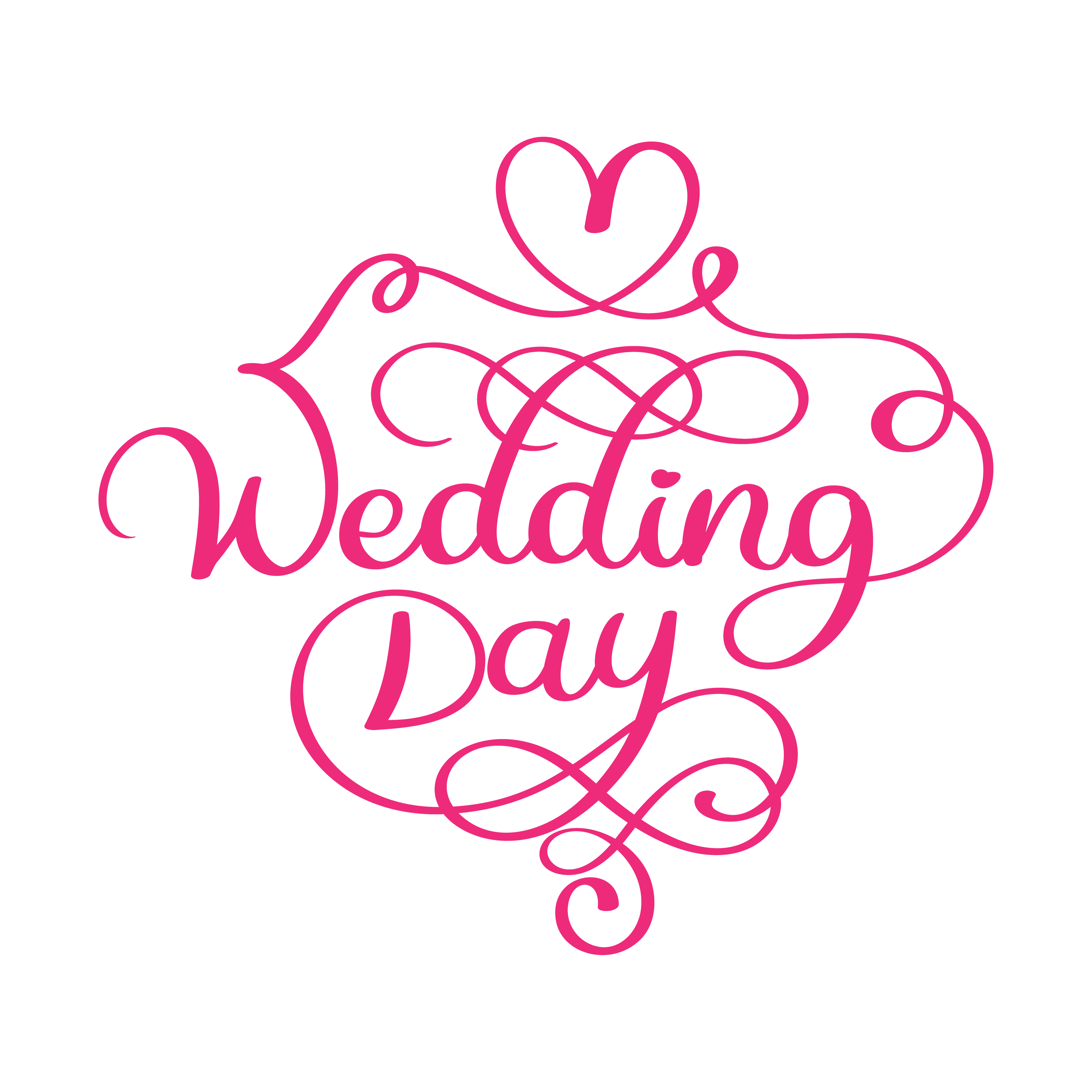 Download Handwritten wedding day vector text on white background ...