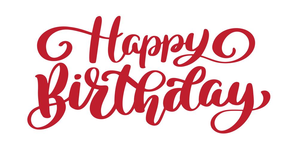 Happy Birthday Hand drawn text phrase vector