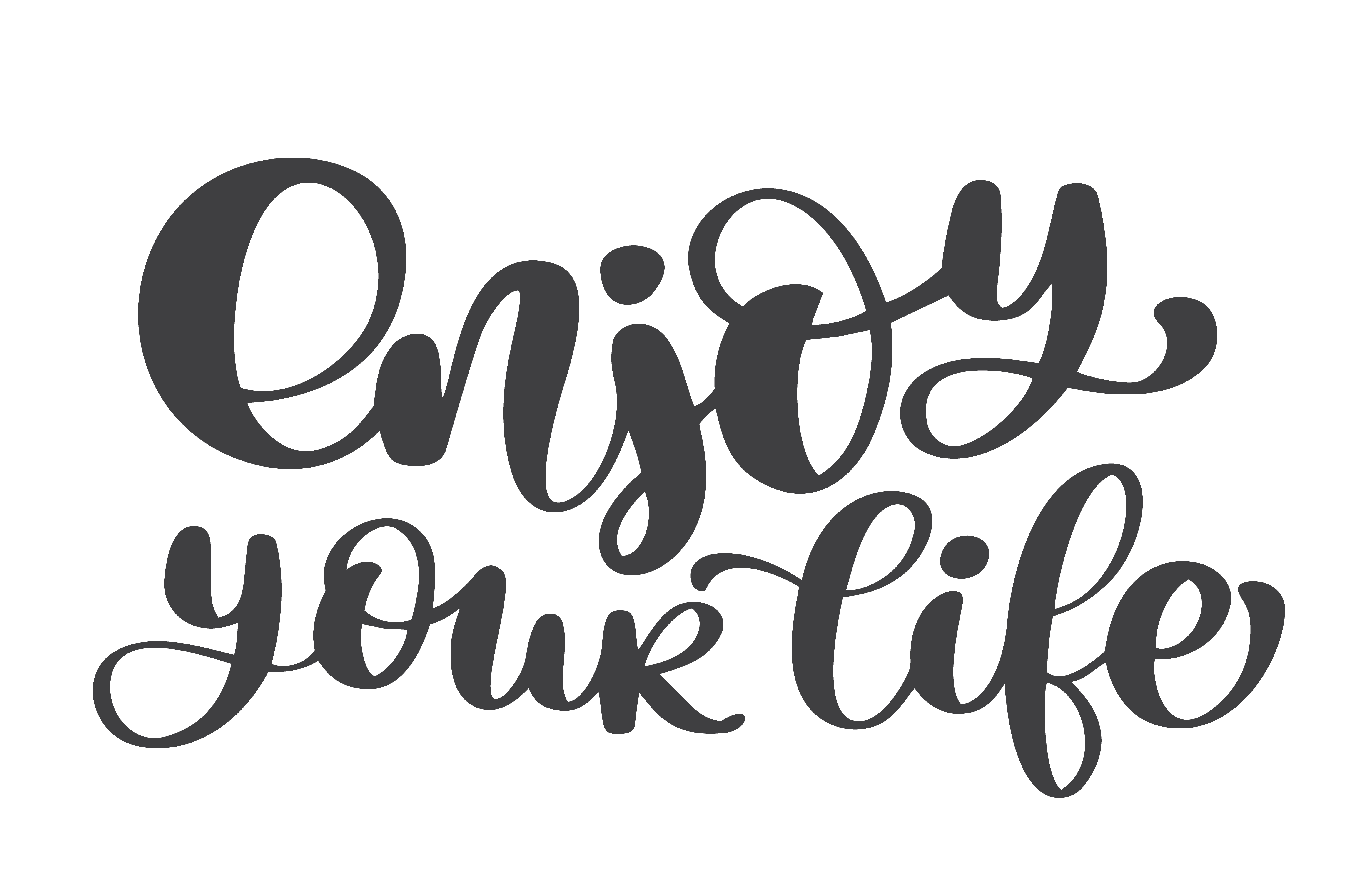 Enjoy Your Life Hand Drawn Text 371112 Vector Art At Vecteezy