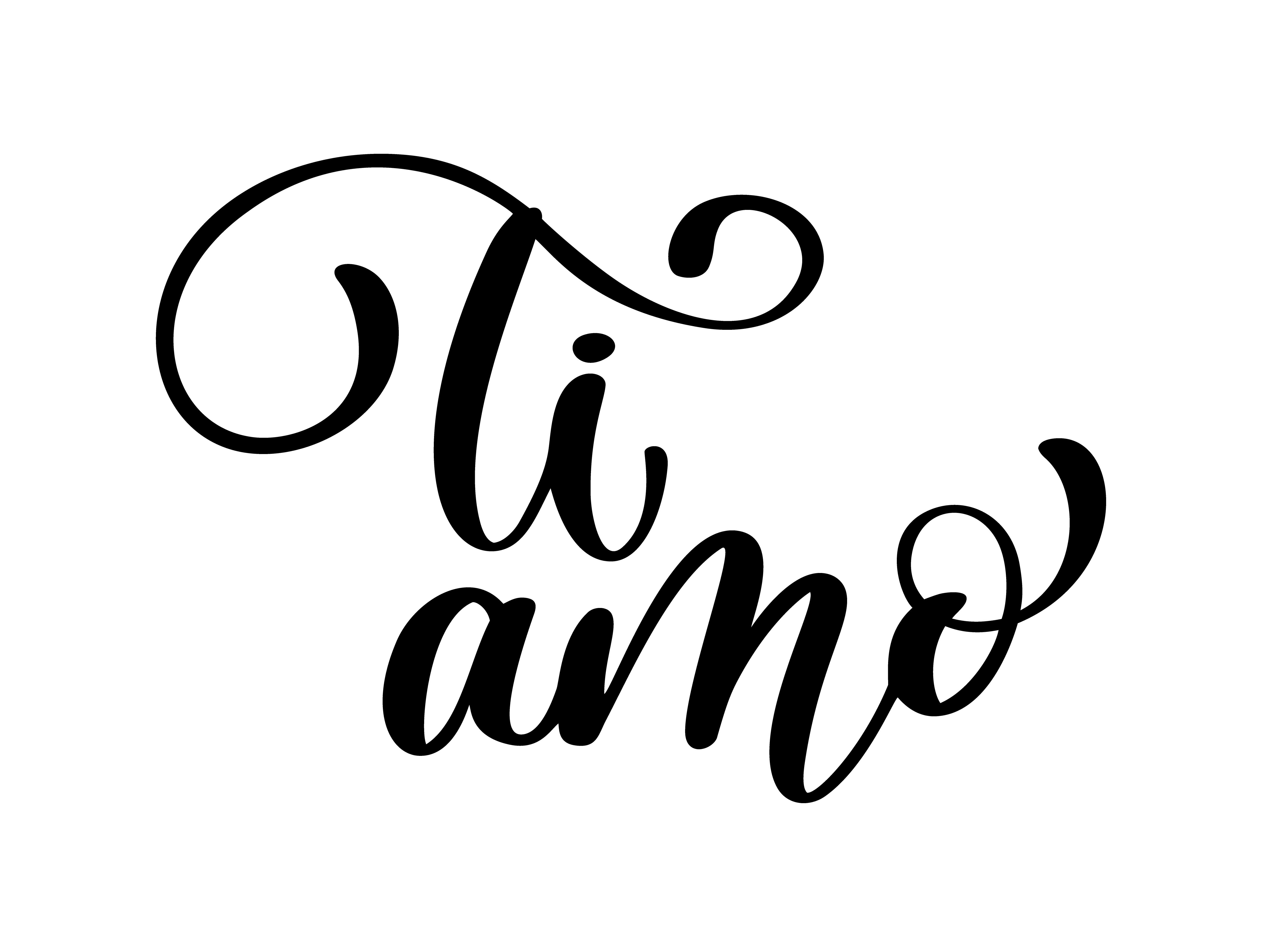 I love you in Italian. Ti amo postcard 371142 Vector Art at Vecteezy