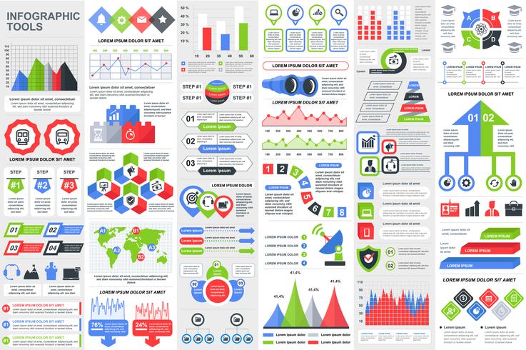 Infographic elements data visualization vector design template