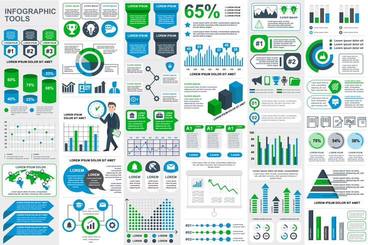 Infographic elements data visualization vector design template