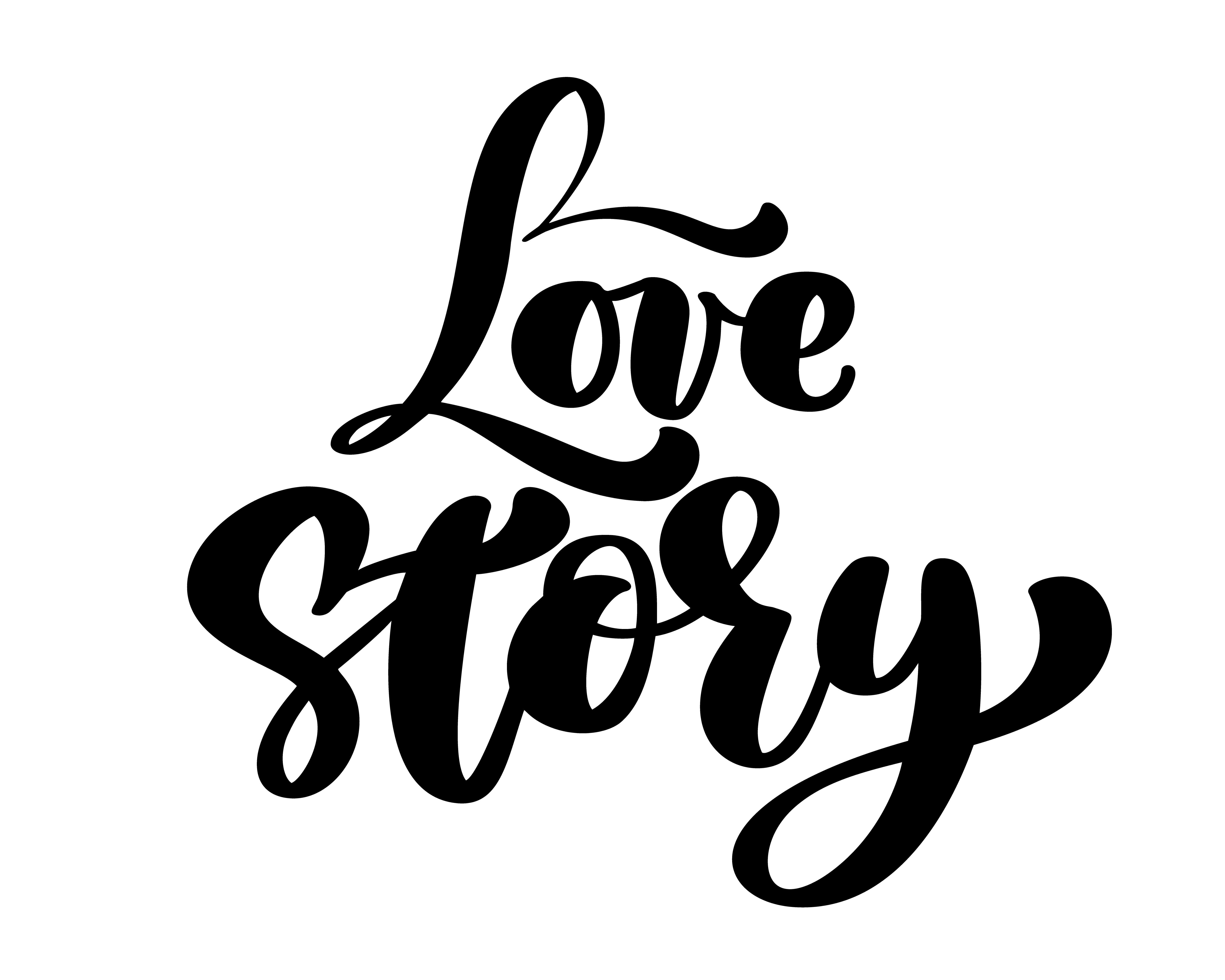 Download Words Love Story. Vector inspirational isolated quote ...