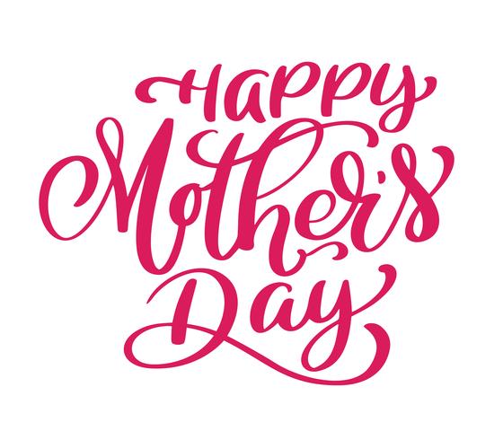 Happy Mothers Day text Handwritten vector