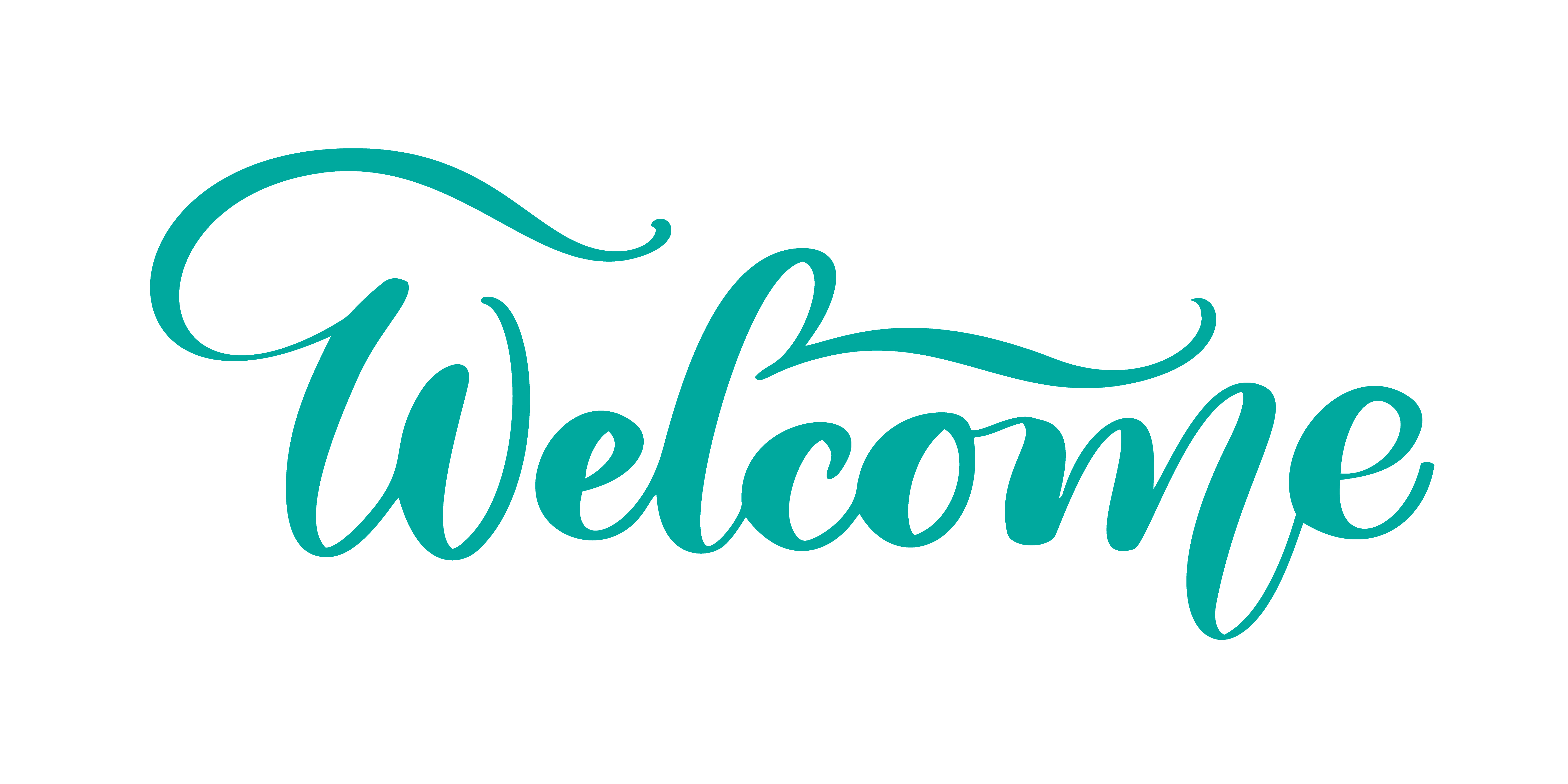 Welcome Hand drawn text. Trendy hand lettering quote, fashion graphics ...