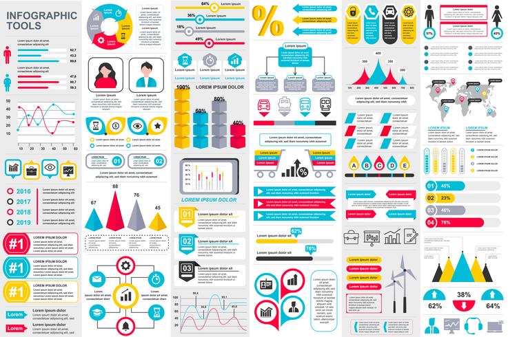 Infographic elements data visualization vector design template