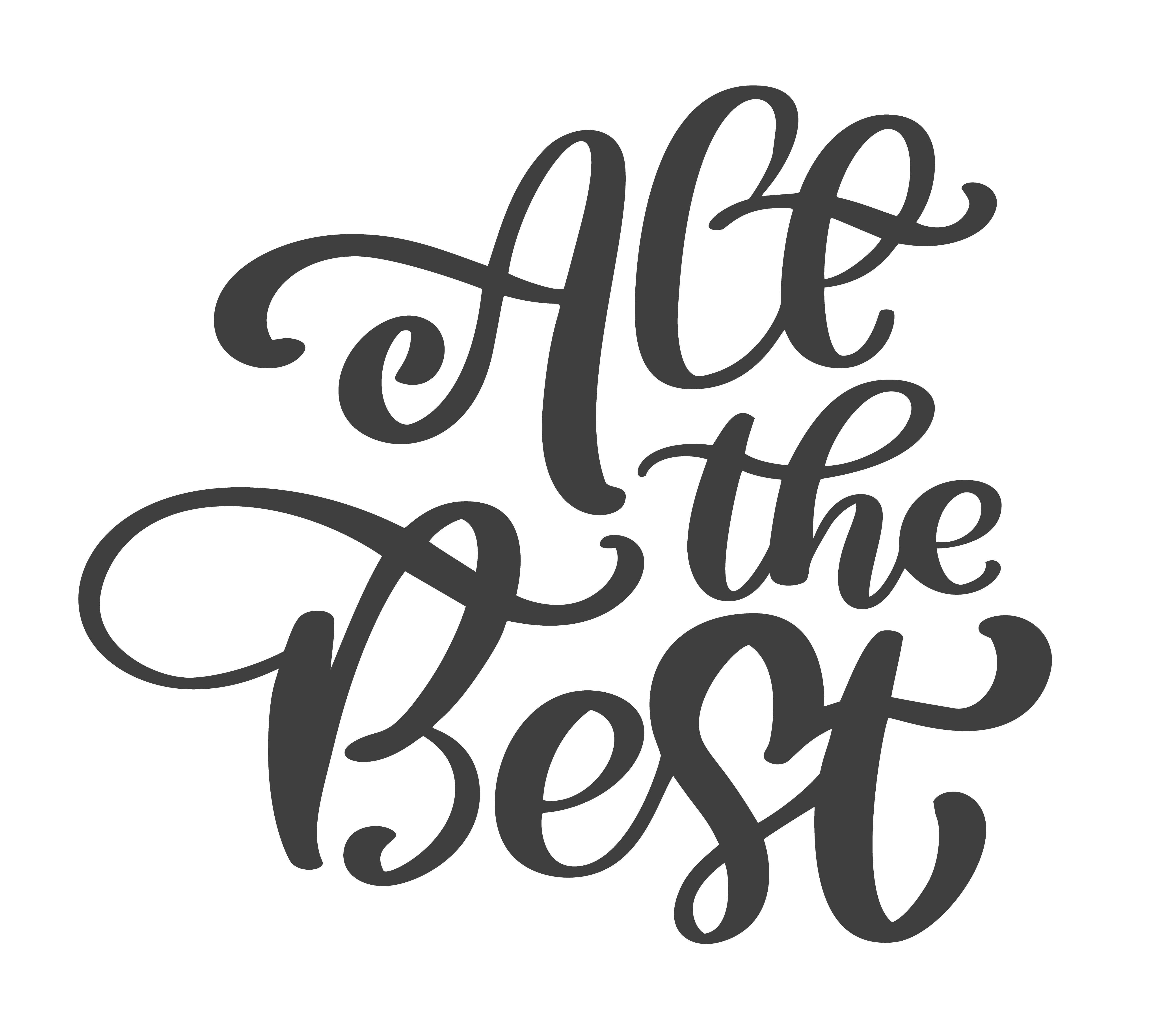 Download All the best text vector calligraphy lettering positive ...