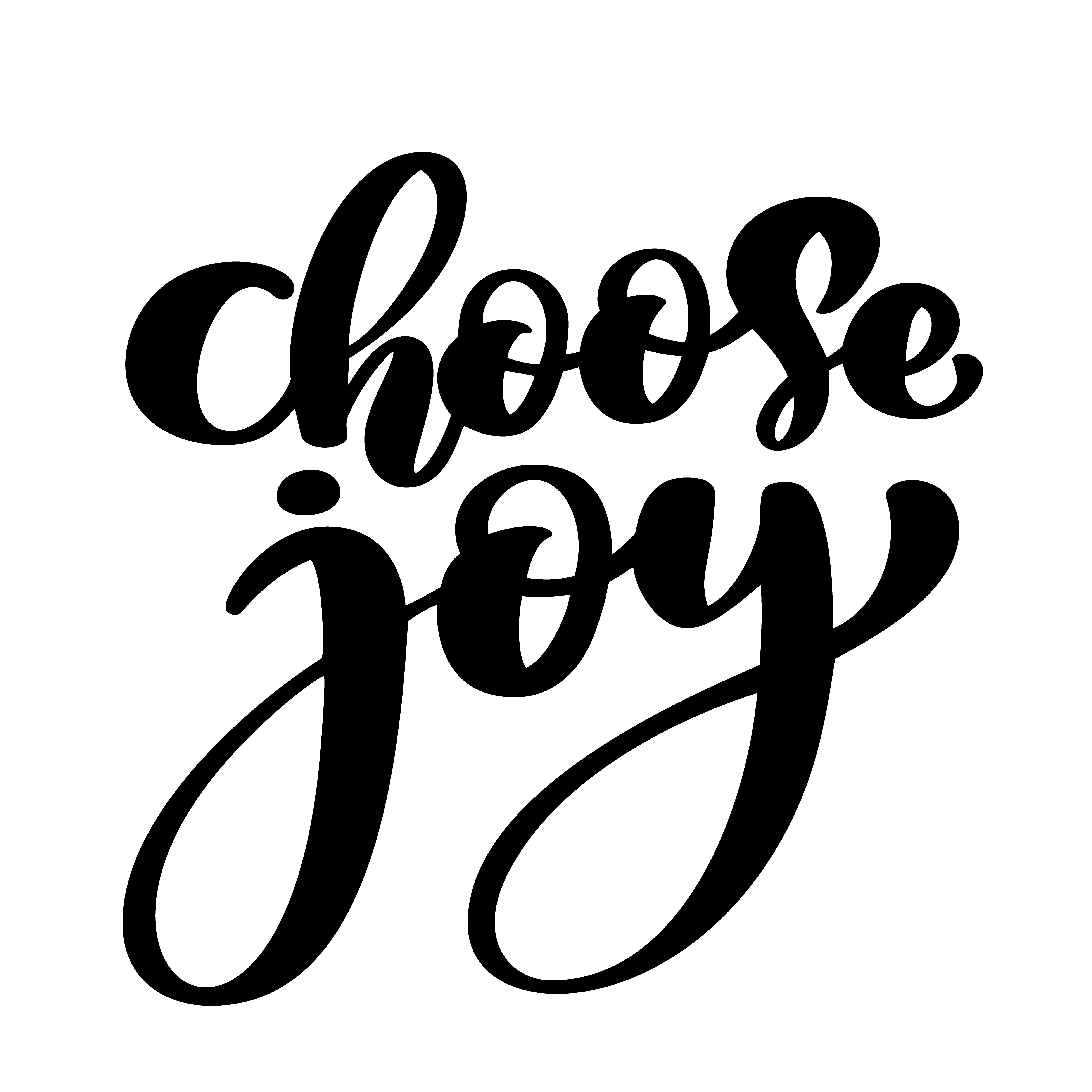 choose joy hand lettering inscription positive quote, motivational and