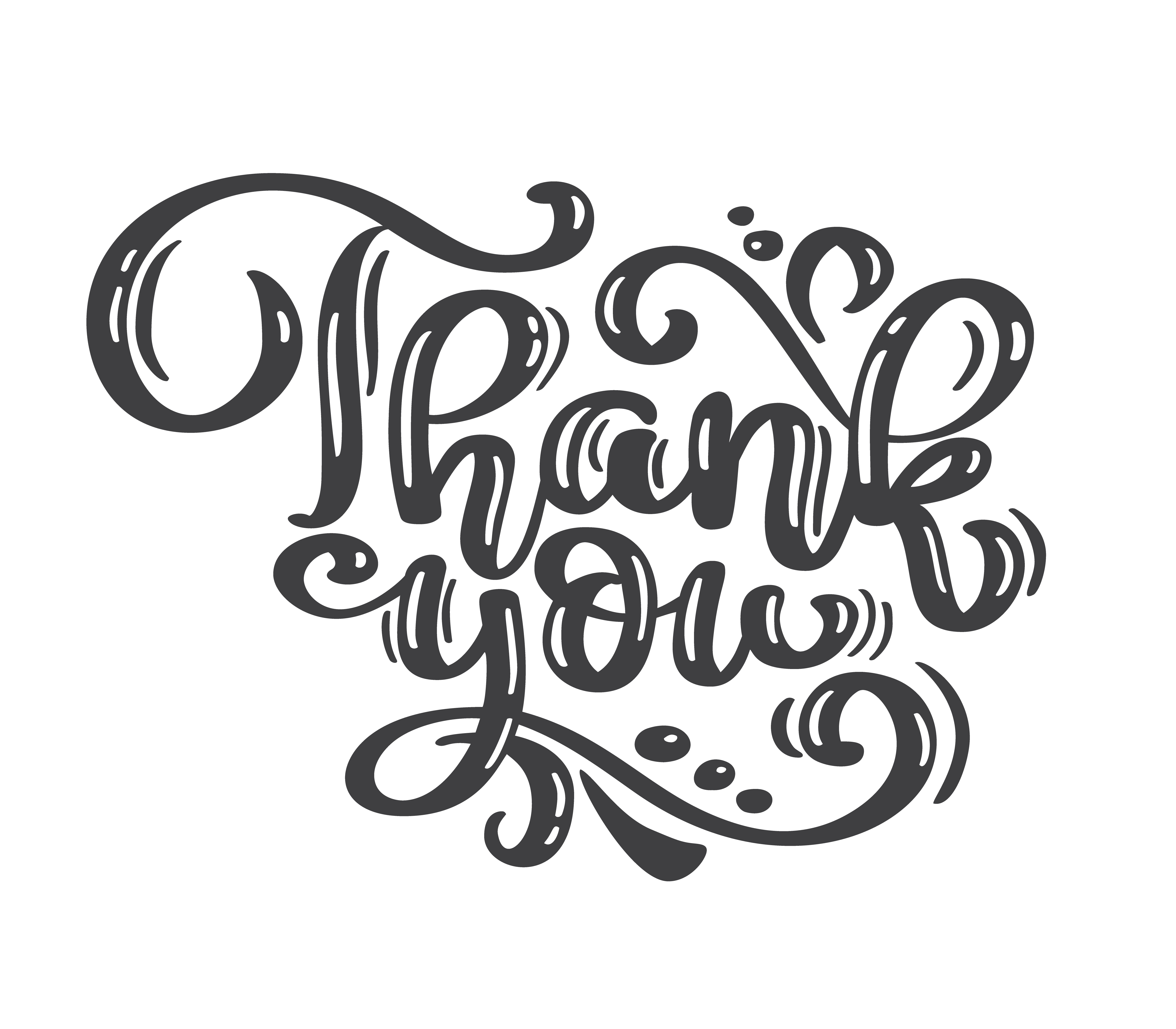 thank you vintage text handwritten inscription quote hand drawn