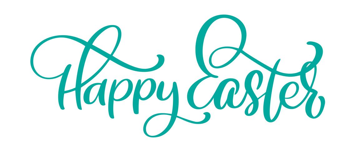 Hand drawn happy Easter calligraphy and brush pen lettering. Vector Illustration design for holiday greeting card and for photo overlays, t-shirt print, flyer, poster design