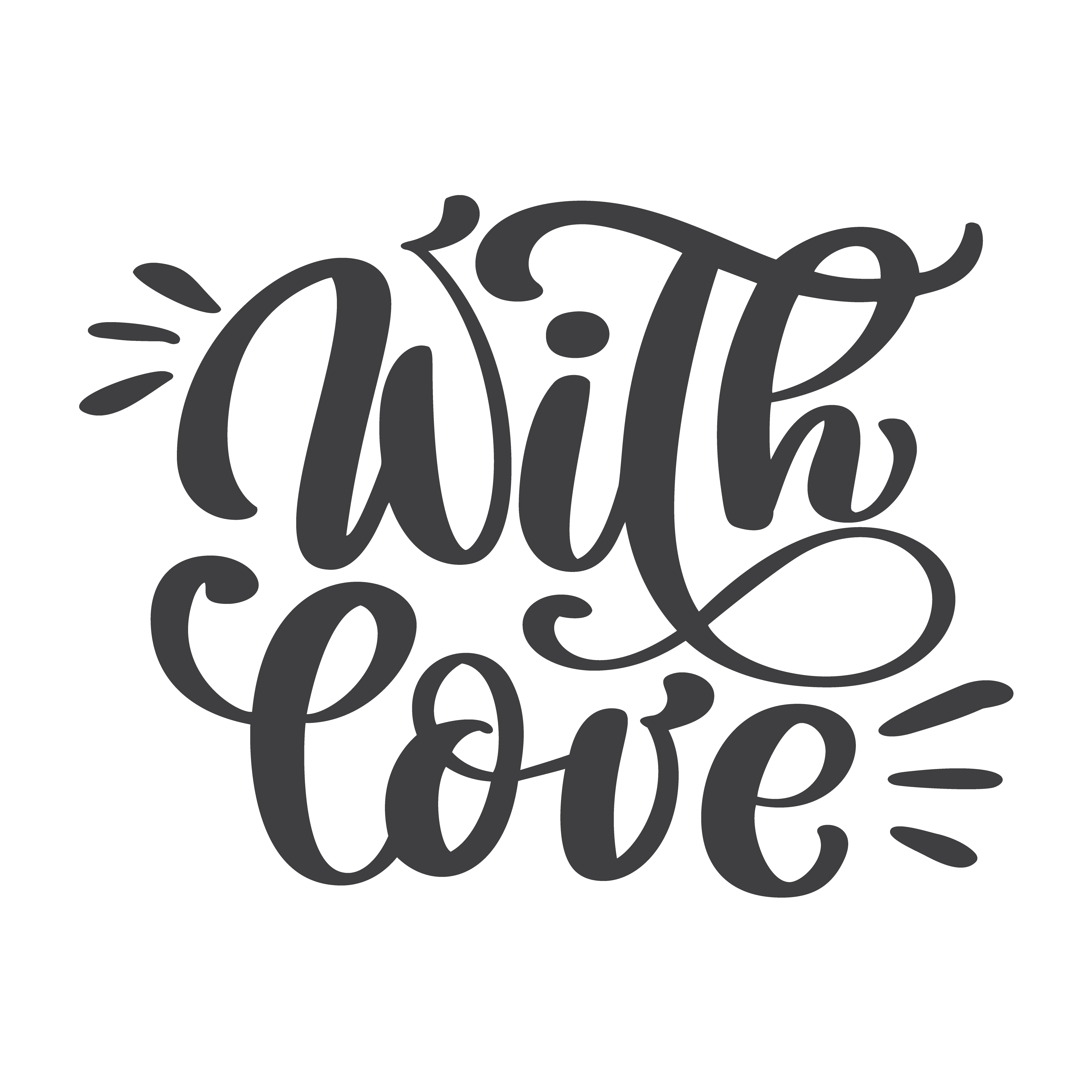 Download With love hand lettering. Handmade calligraphy Vintage ...