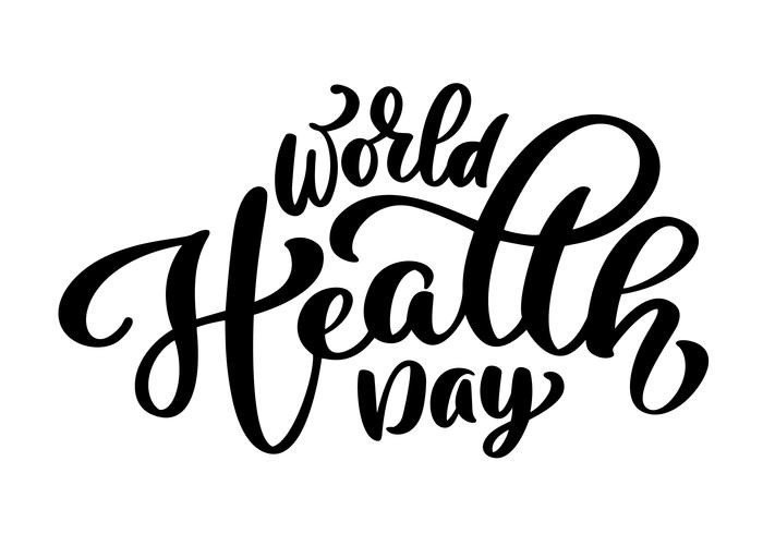 Vector illustration World Heart Day lettering quote. Vintage text, lettering phrase. Isolated on white background