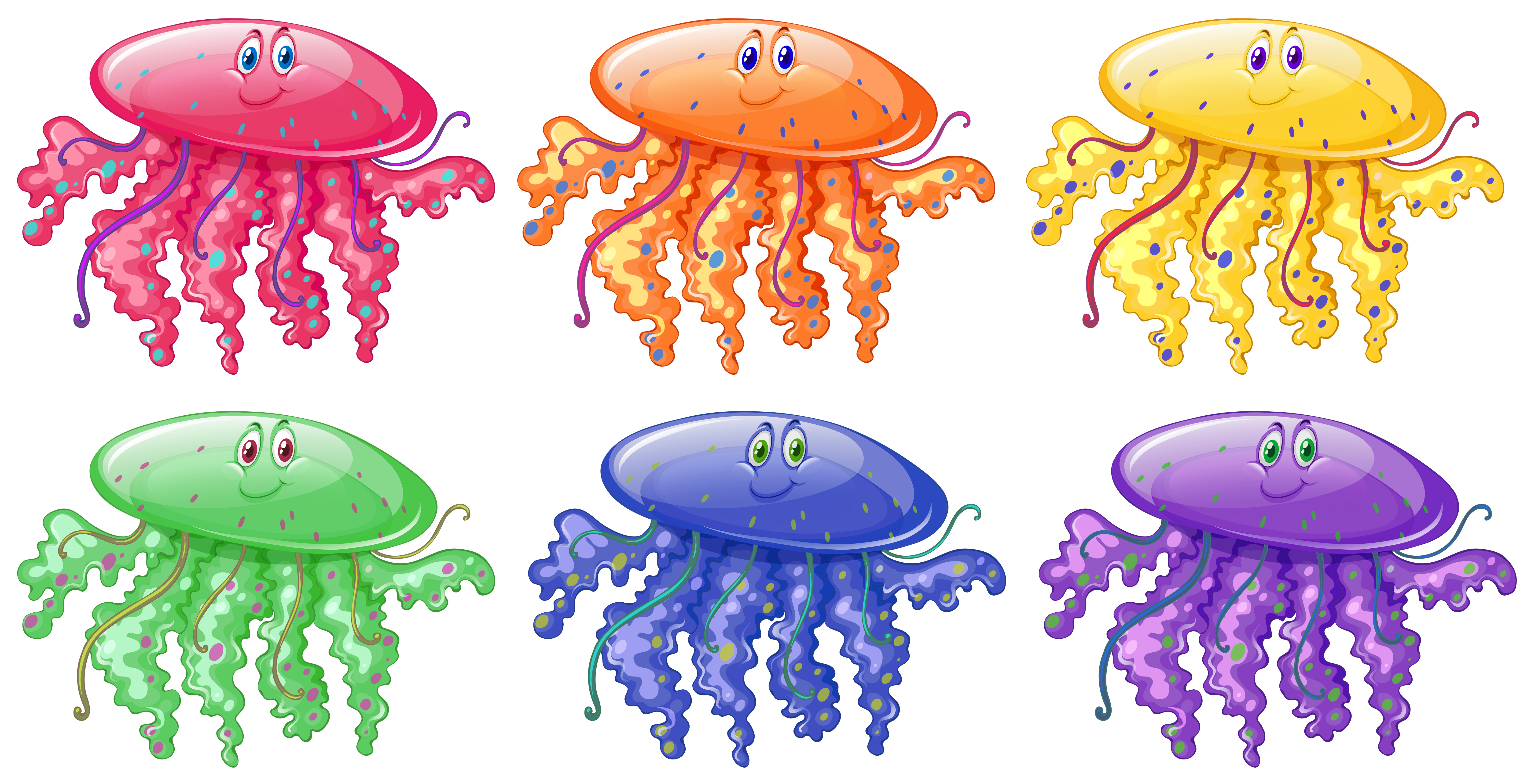 Медузы картинки для детей цветные