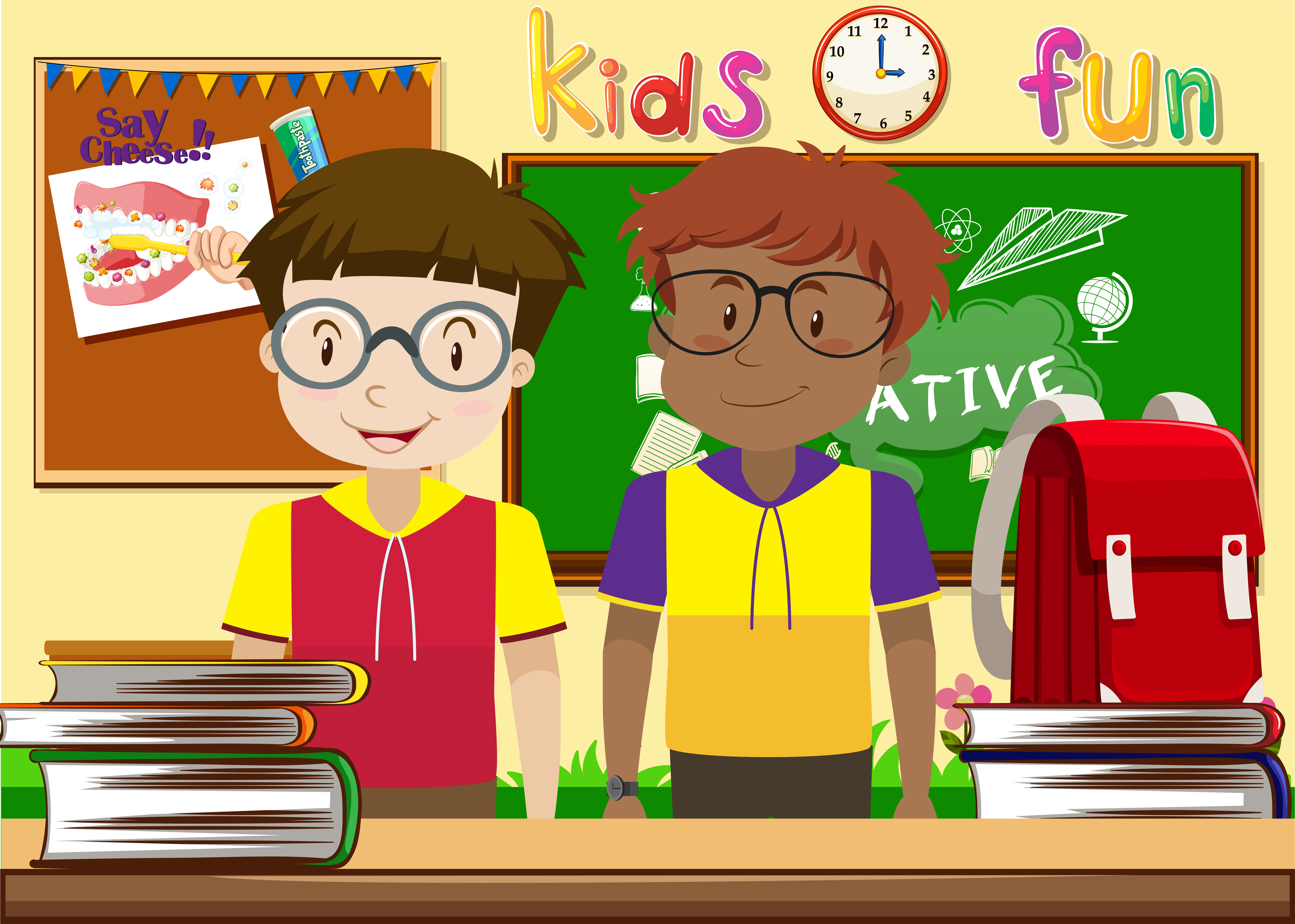 There are boys in the class. Illustration art class.