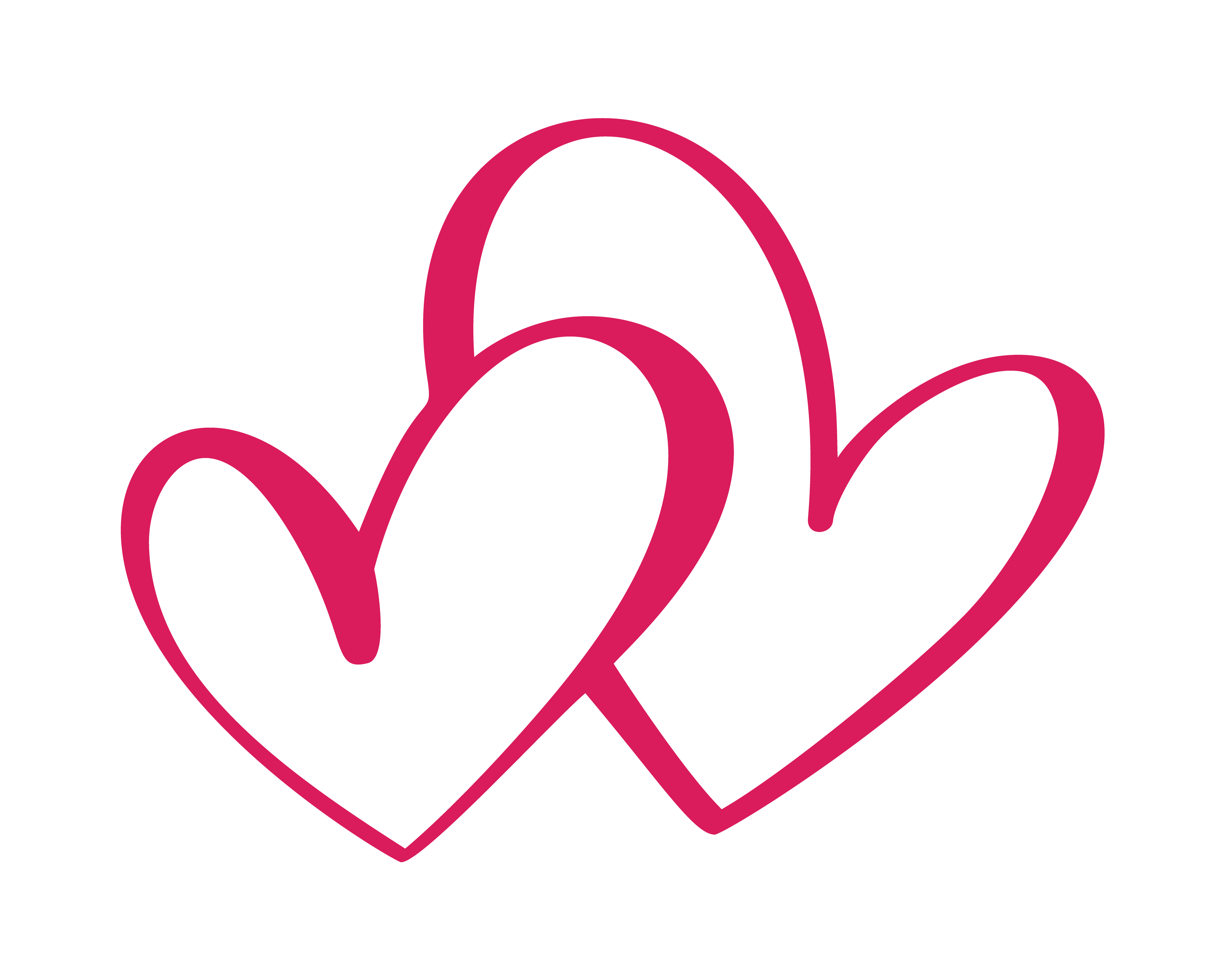 Heart Two Love Sign Icon On White Background Romantic Symbol Linked Join Passion And Wedding