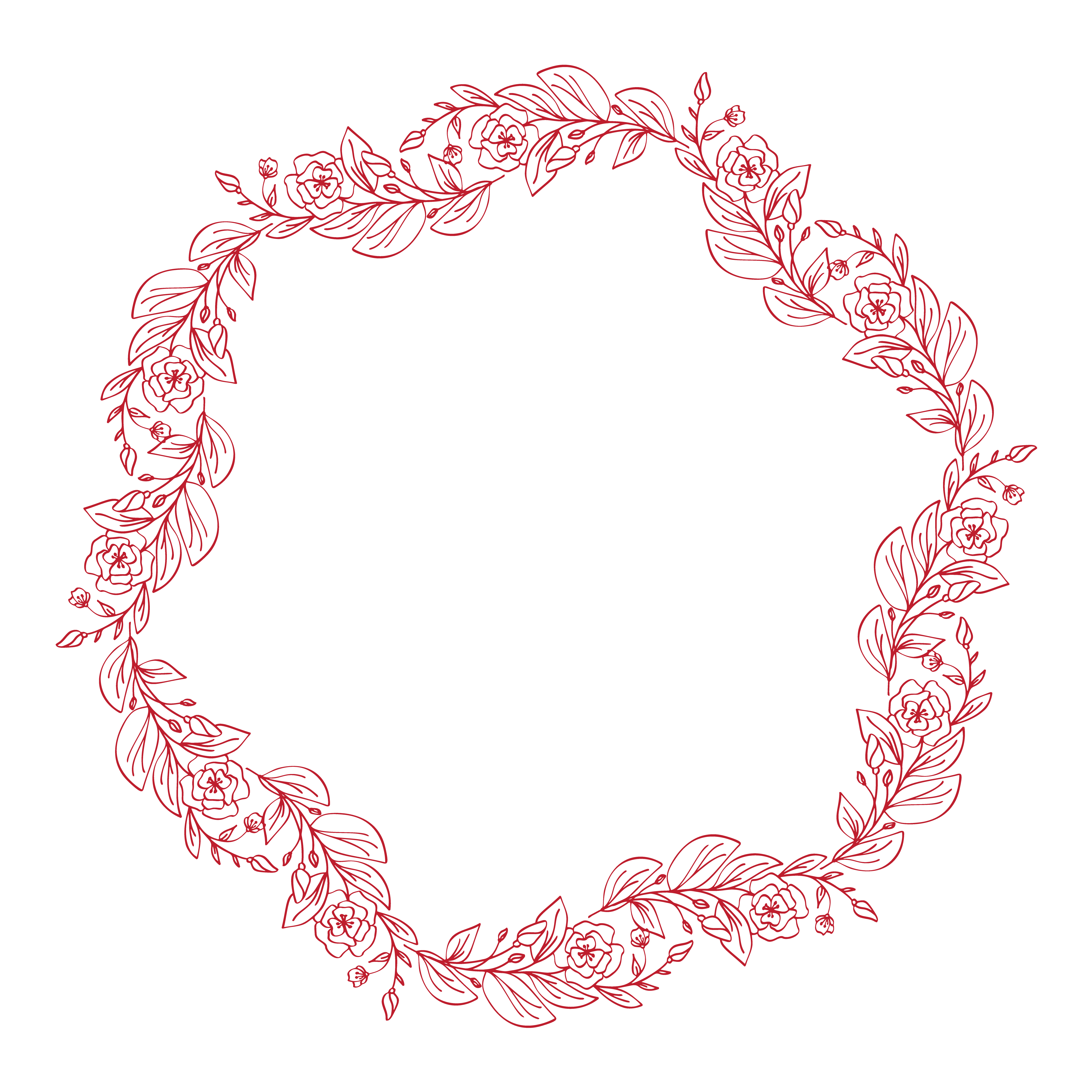 Lavender flowers decorative wreath isolated on white background, Round