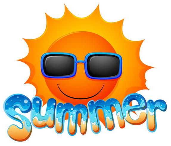 Summer sunglasses vector