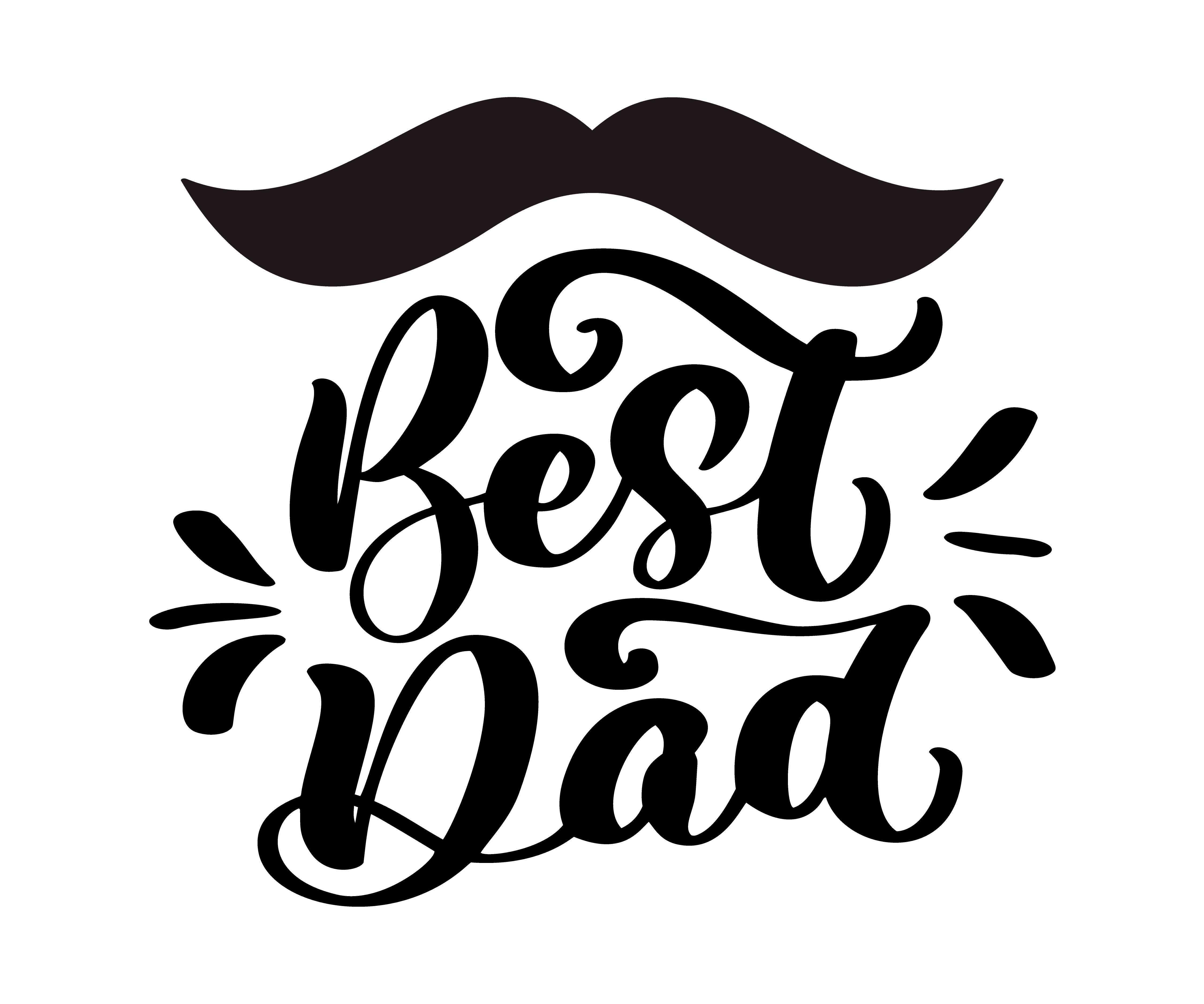 Isolated Happy Fathers Day Quotes On The White Background Best Dad In The World Congratulation Label Badge Vector Mustache Stars Elements For Your Design Vector Art At Vecteezy