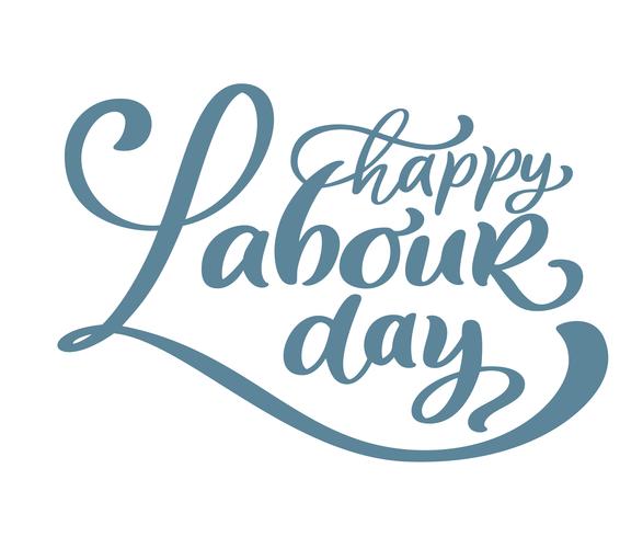 Happy 1st may lettering vector background. Labour Day logo concept with wrenches. International Workers day illustration for greeting card, poster design, Isolated on white background