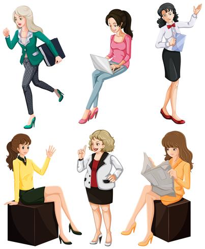 Busy women vector