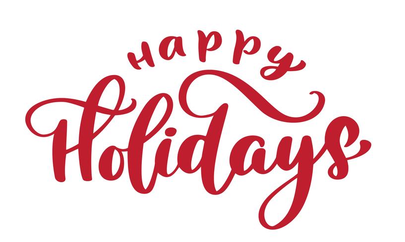 Happy Holiday Hand drawn text vector