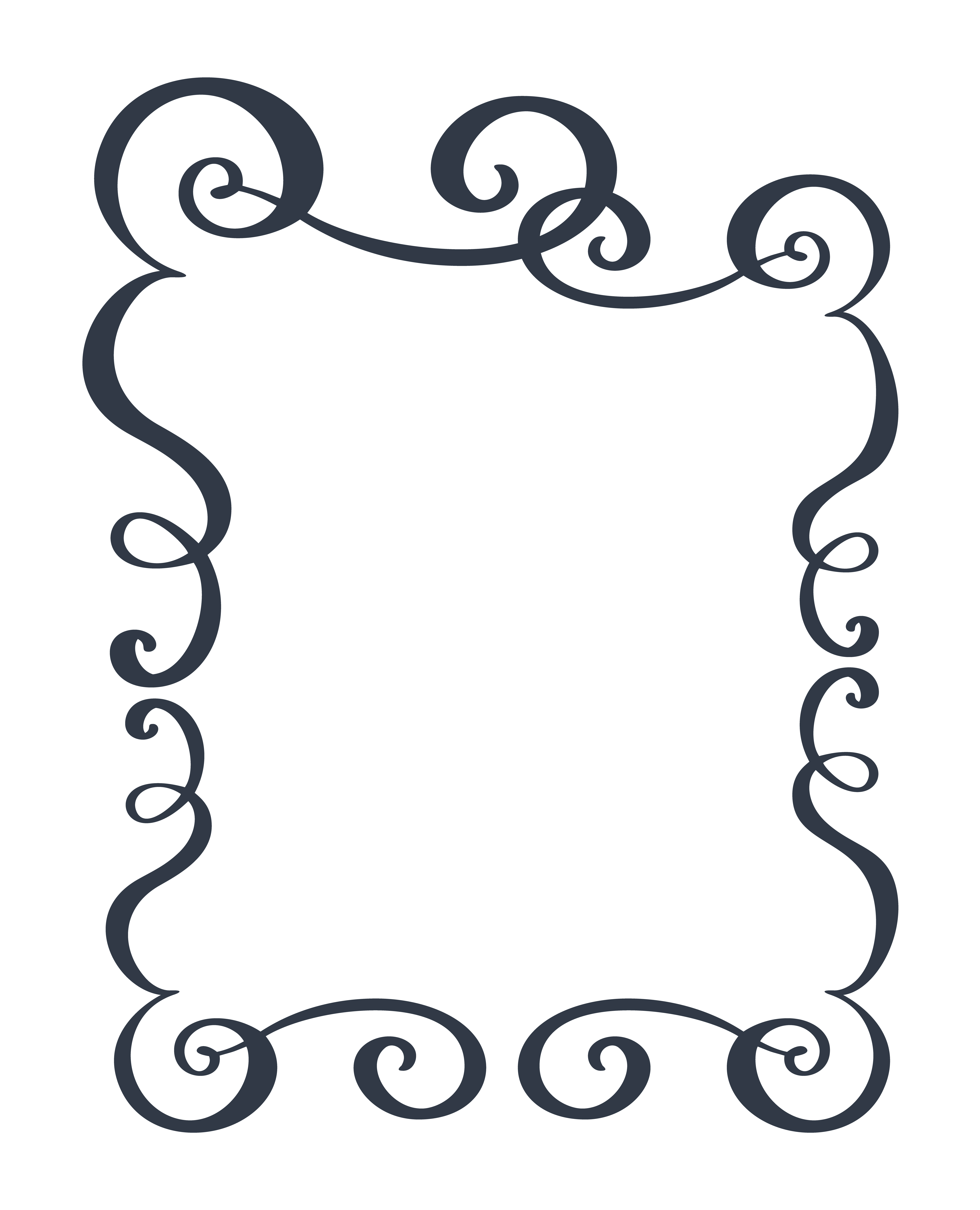 Download Decorative frames and border standard rectangle hand drawn ...