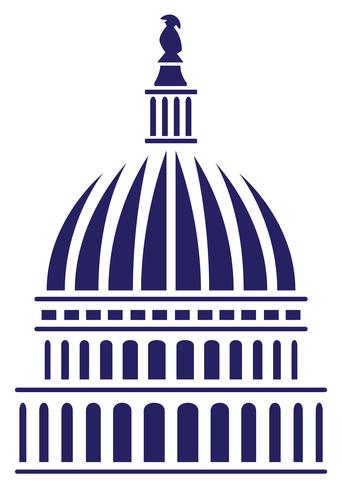 U.S. Capitol Dome Vector Illustration