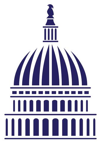 U.S. Capitol Dome Vector Illustration