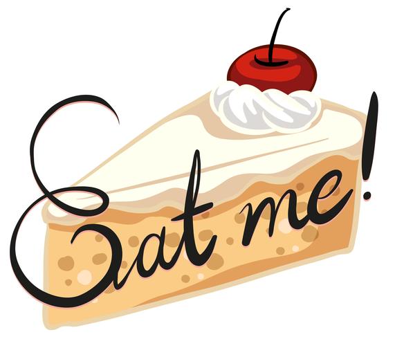 Creamy cake vector