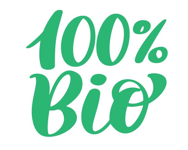 100 Bio vector logo diseño