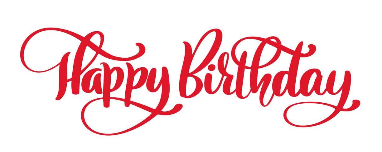 Happy Birthday Hand drawn text phrase vector