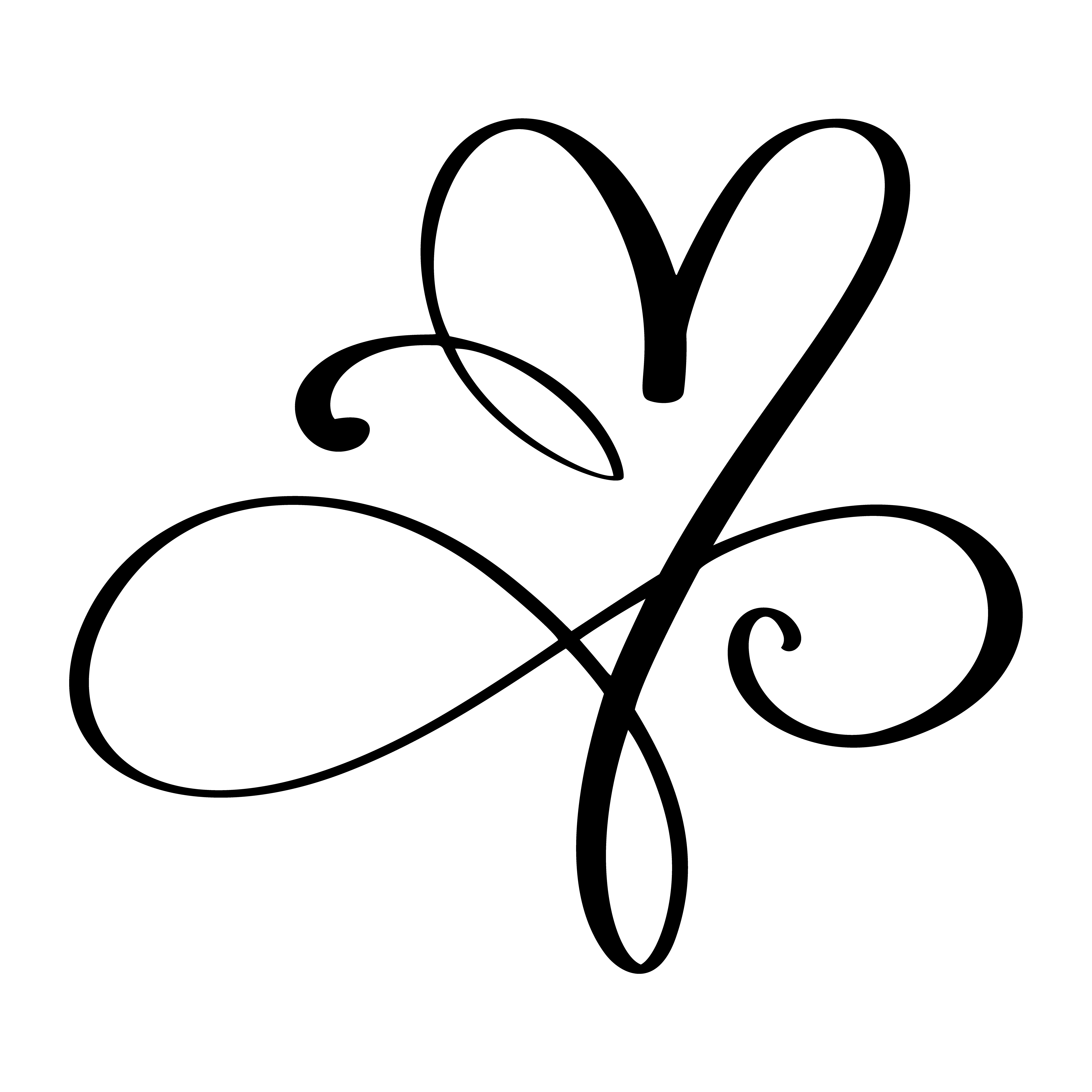 Download Hand drawn love border flourish heart separator ...